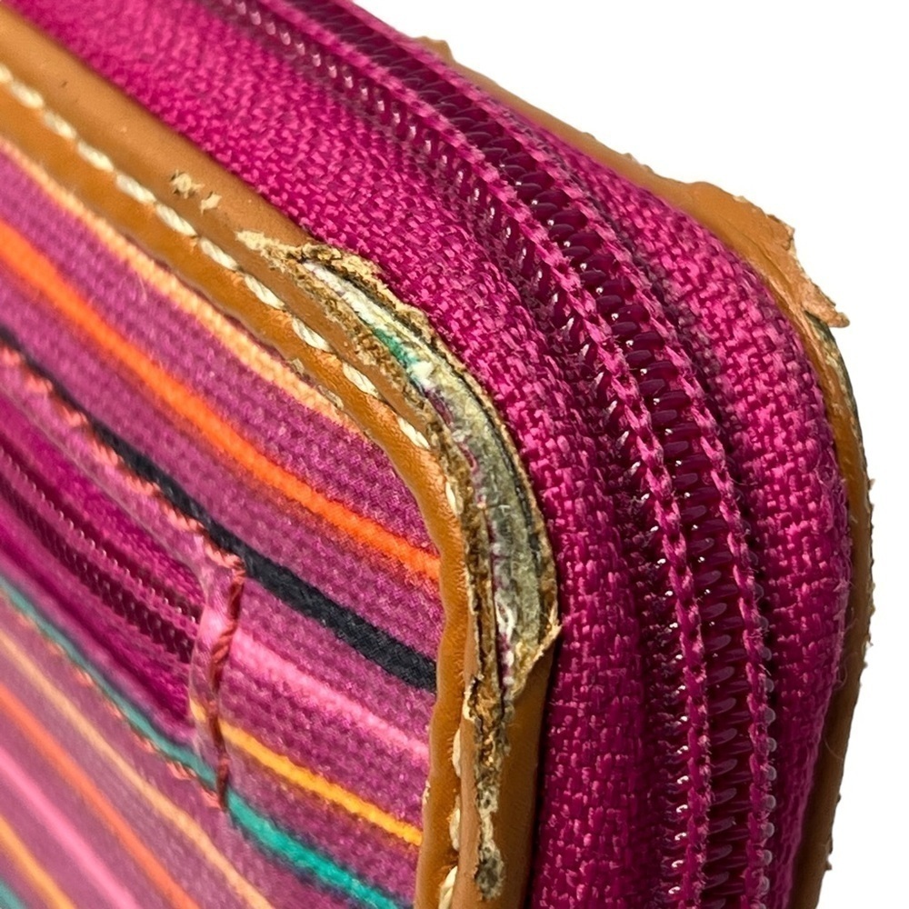 FOSSIL Multi Striped Zip Around Rectangle Clutch … - image 12